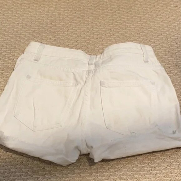 CARMAR White Distressed Denim Jean Shorts - Picture 2 of 4